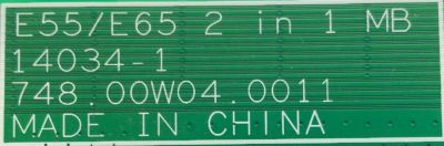 KIT DE TARJETAS PARA TV VIZIO / MAIN 55.00W01.B003 / 75500W01B003 / 748.00W04.0011 / T-CON 55.65T37.C04 / 5565T37C04 / T650HVN12.2 / 65T37-C02 / FUENTE 056.04224.0021 / 056042240021 / PSLF221301AE / PANEL T650HVF05 / MODELO D65-D2 / D65-D2 LWZAUDCS - Imagen 4